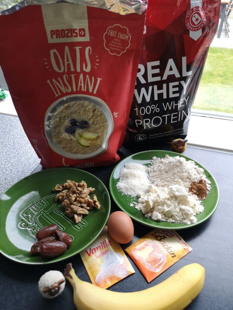 een foto van de Ingrediënten van de dadel pancake