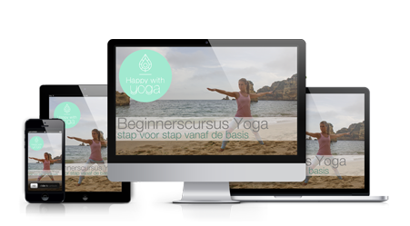 Op deze foto zie je de Yoga stap voor stap Beginners Cursus van Happy with Yoga