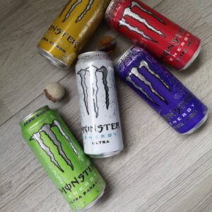 Op deze foto zie je de Monster Energy pre-workout, mijn nummer 4 