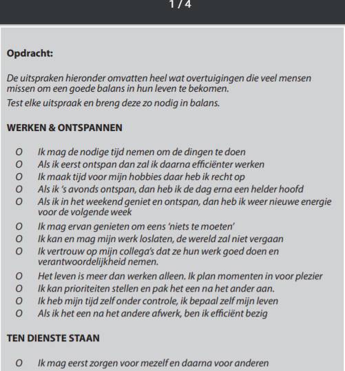 Op deze foto zie je stap 2 van de training Gedrag en Gedachten Herprogrammeren