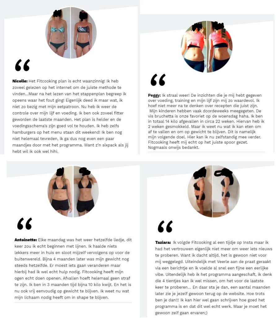 Op deze foto zie je Fitcooking Lifestyle Programma ervaringen en resultaten