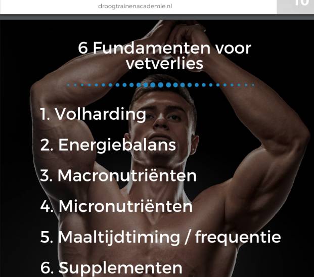 Op deze foto zie je het stukje vetverlies in het Droog Trainen Protocol Mannen programma
