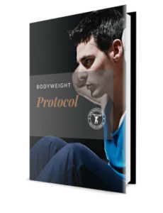 Op deze foto zie je een bodyweight protocol van het Droog Trainen Protocol Mannen programma