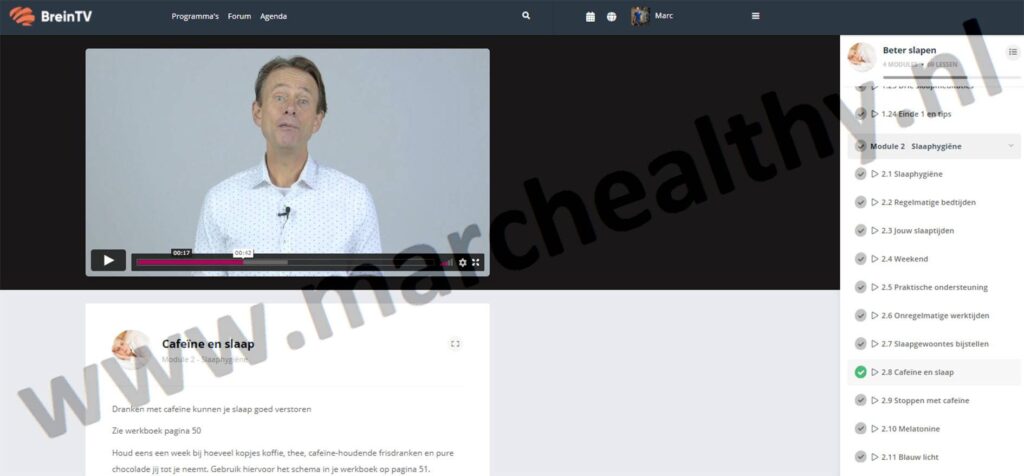 Op deze foto zie je Module #2 - Slaaphygiëne van BreinTV
