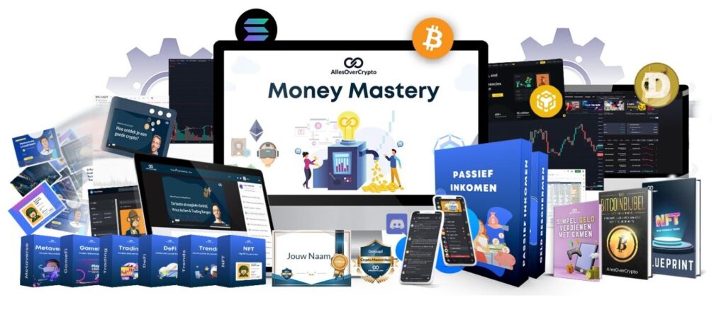 Op deze foto zie je de inhoud van de money mastery