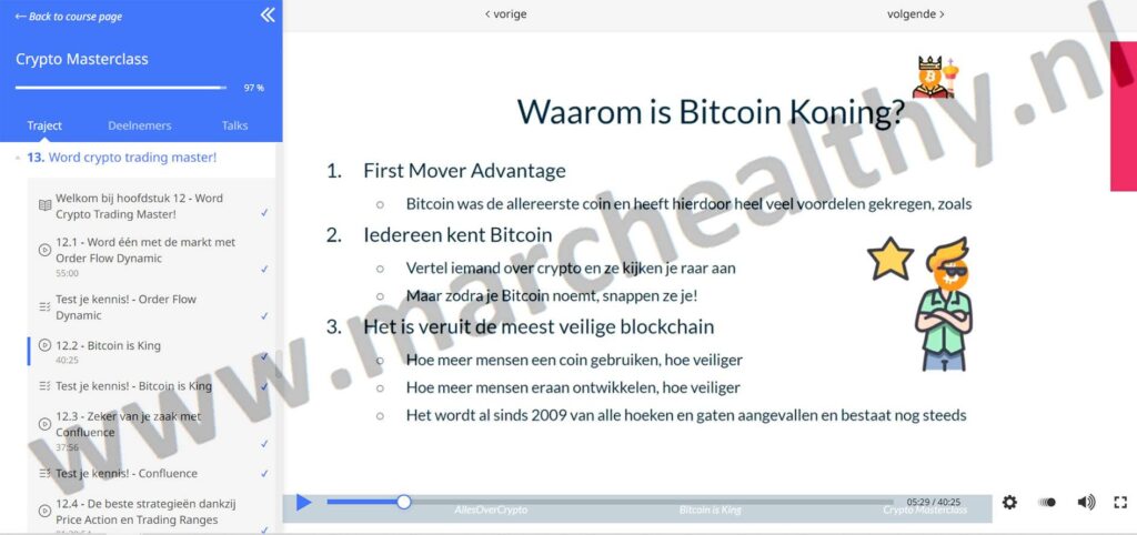 Op deze foto zie je Module 12: Word Crypto Trading Master van de crypto masterclass in de Money Mastery