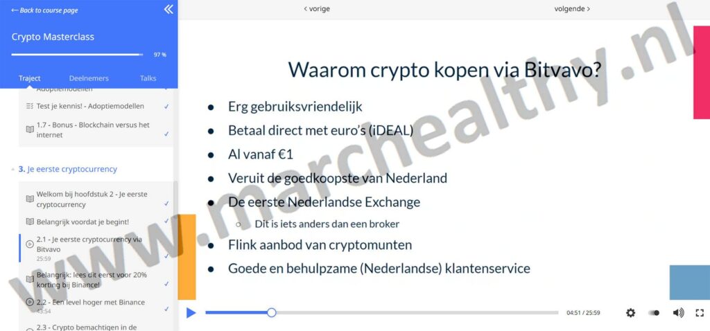 Op deze foto zie je Module 2: Je eerste cryptocurrency van de crypto masterclass in de Money Mastery