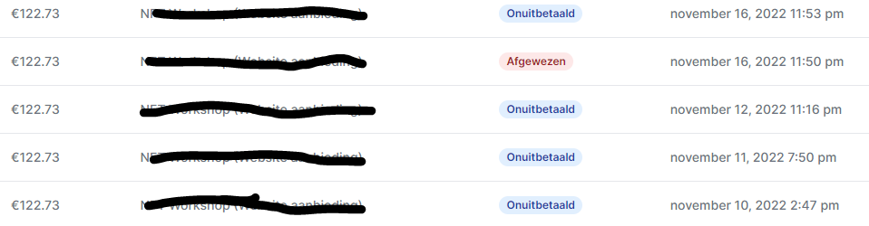 Op deze foto zie je affiliate marketing resultaten