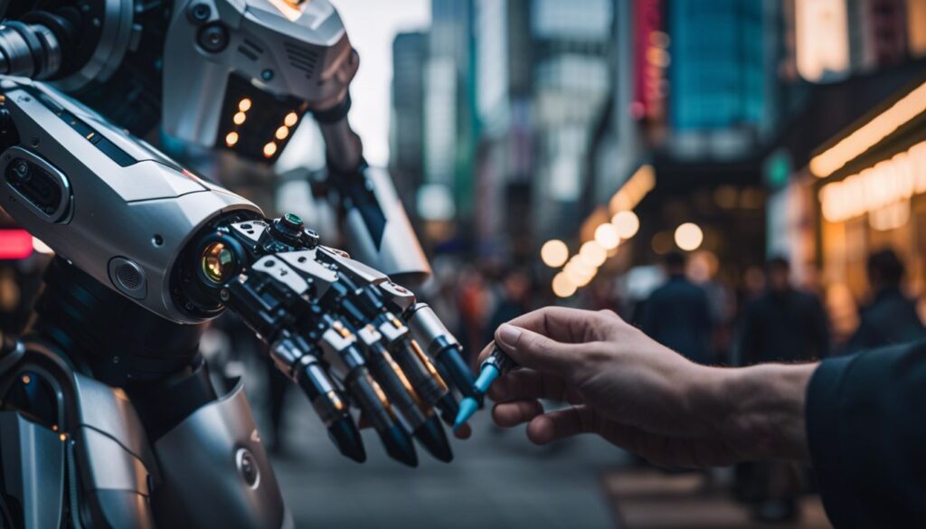 Op deze foto zie je een ai robot