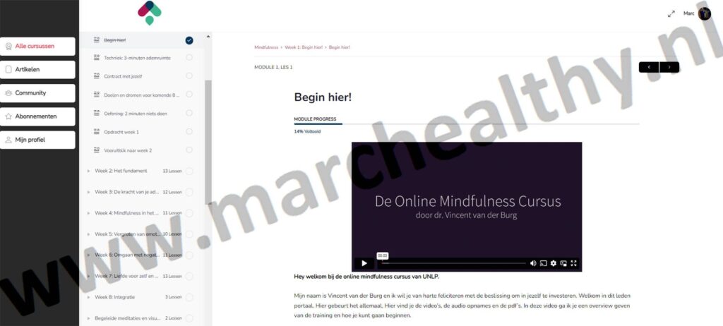 Op deze foto zie je een Mindfulness cursus binnen CoachTribe