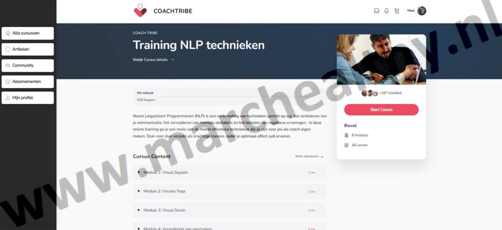 Op deze foto zie je de training NLP technieken binnen CoachTribe