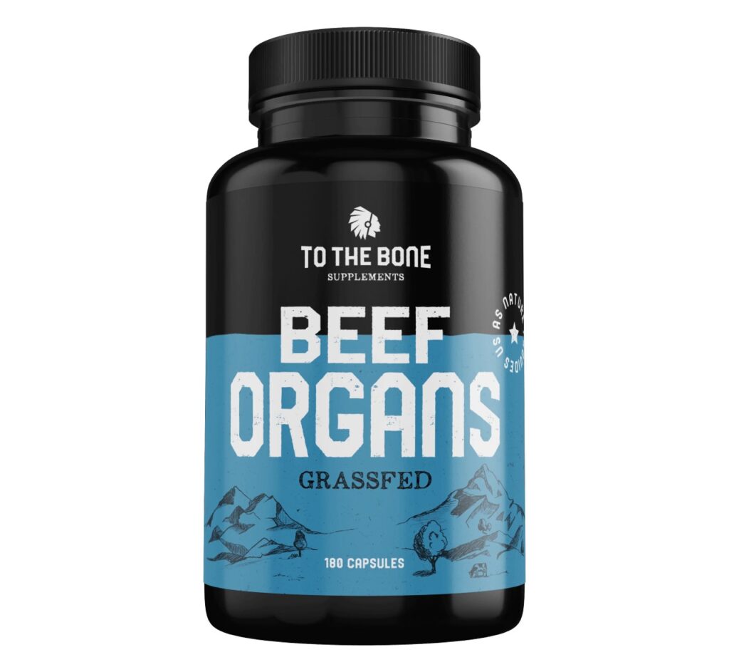 Op deze foto zie je Beef Organs van To the Bone Supplements