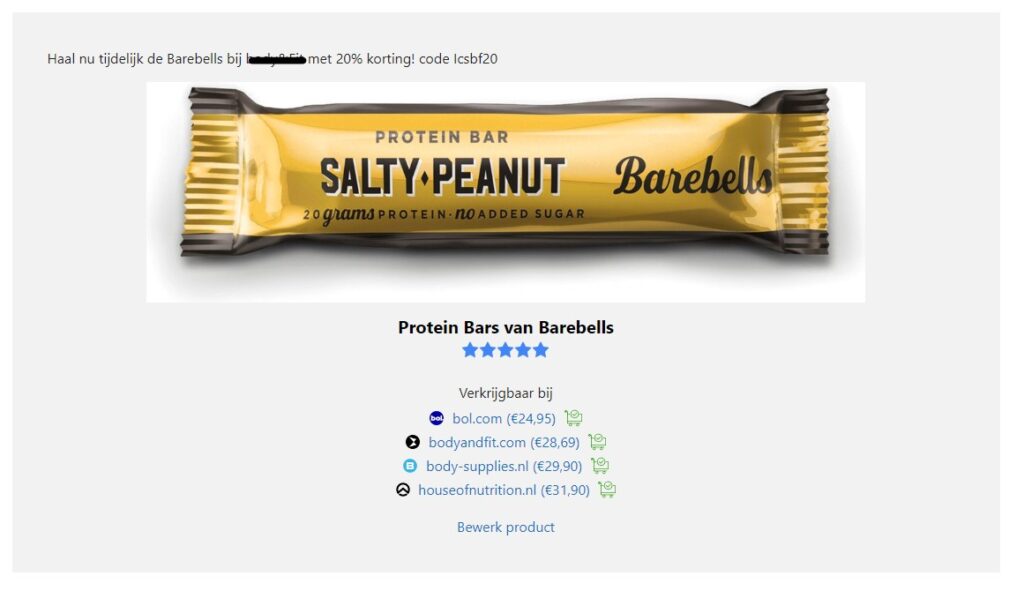 Op deze foto zie je de Affiliate Held Plugin van affiliate held