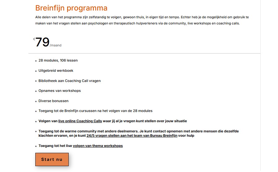 Op deze foto zie je de Breinfijn programma prijzen