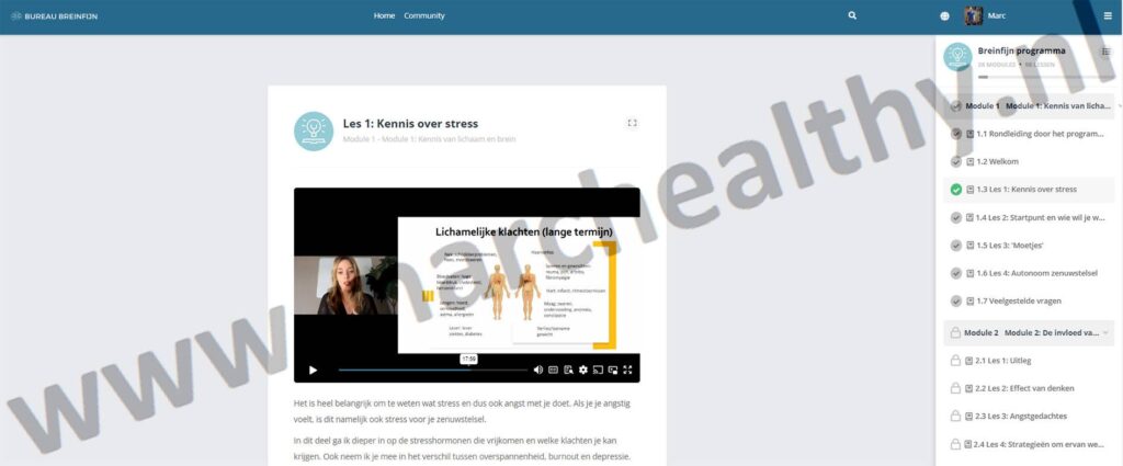 Op deze foto zie je het Breinfijn Programma van Rosalie Van Gils van Bureau Breinfijn