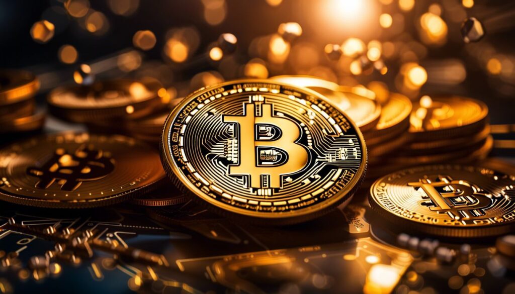 Op deze foto zie je bitcoin