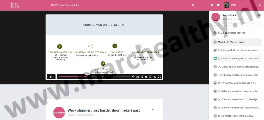van het VA Library Membership (iris treffers)