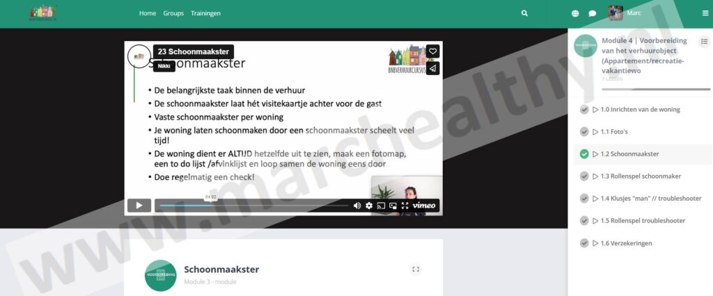 Op deze foto zie je Module 4: Voorbereiding van het Verhuurobject van de BNBverhuurcursus (Nikki Koppedraaijer en Priscilla Jansma )