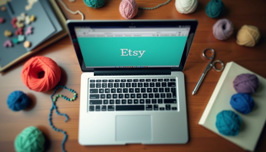 Op deze foto zie je de Etsy Shop als voorbeeld om PLR-producten te verkopen