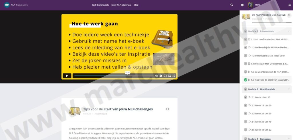 Op deze foto zie je de NLP doe-cursus uit de NLP College Black Friday