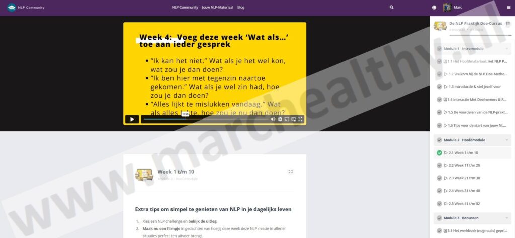 Op deze foto zie je de NLP doe-cursus uit de NLP College Black Friday
