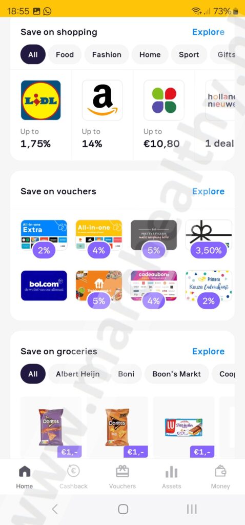 Op deze foto zie je de Woolsocks app