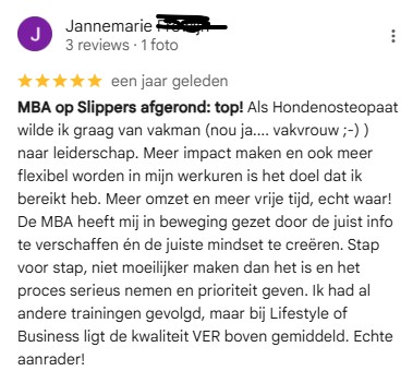 Op deze foto zie je het ervaringen van Lifestyle Of Business (John Slabbekoorn en Jeanet Wolf)