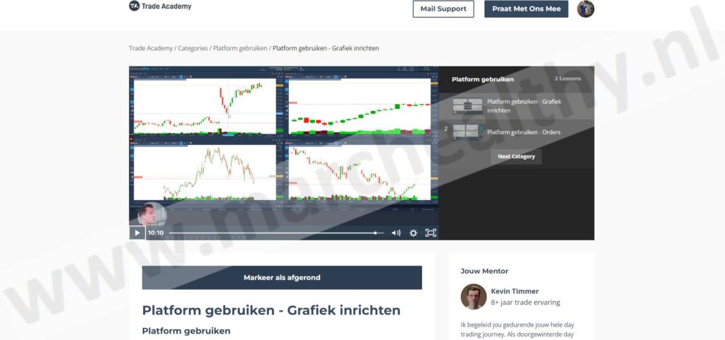 Op deze foto zie je de Trade Academy van Kevin Timmer